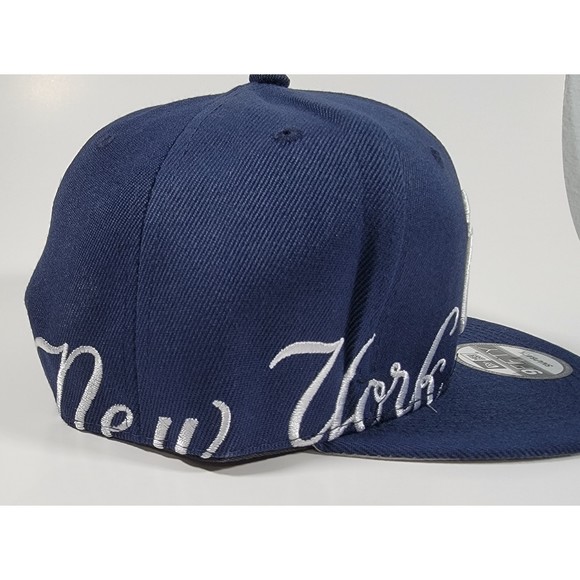 New York Yankees MLB Blue Snapback Cap Side Split City and Team Pride Hat - Picture 3 of 7